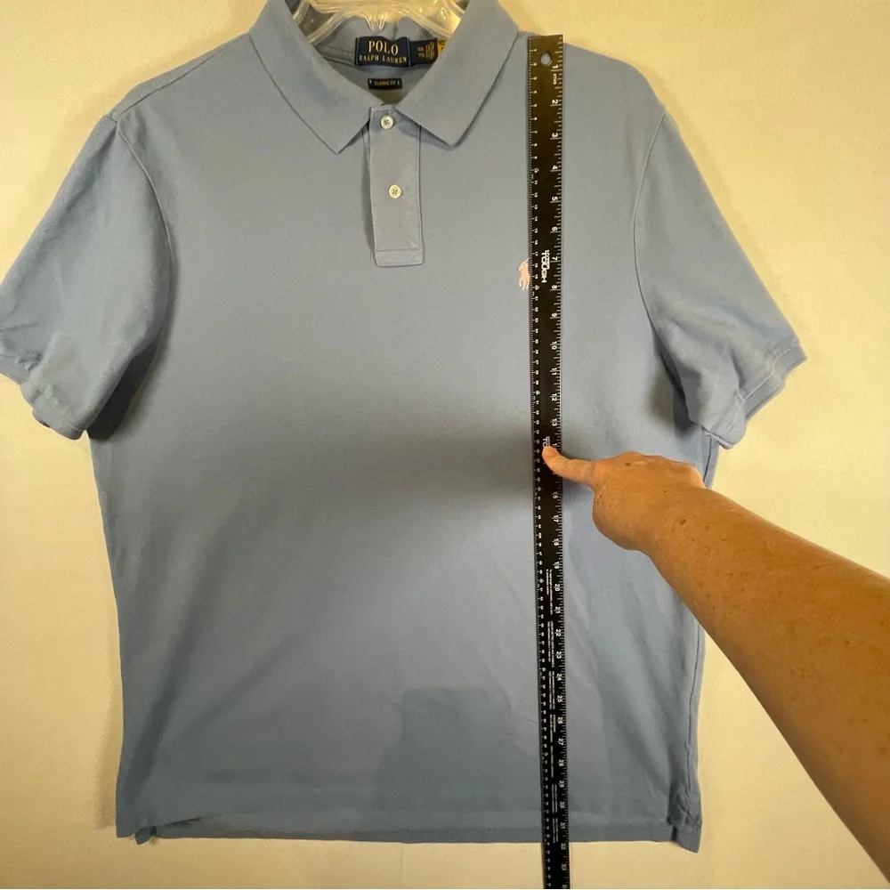 Polo Ralph Lauren Classic Fit Polo Shirt XXL Blue / pink 100% Cotton